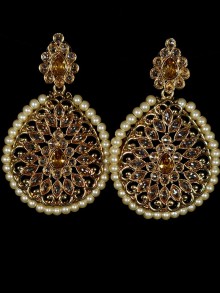 Reverse Ad Earrings With Meenakari Work